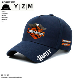 Gorra de Béisbol Ajustable de 5 Paneles de PVC con Protección Solar para Entusiastas de Motocicletas Harley, Modificadas para Off-Road - Product Image 2