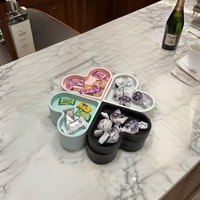 Hartvormige siliconen schaal, minimalistische stijl, stapelbaar, doos voor gedroogd fruit, aanpasbaar, DIY notenplateau, snoepdoos