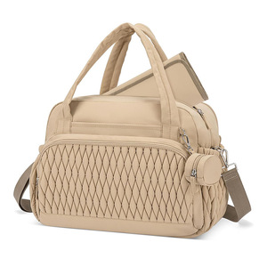 Nouvel Arrivage Sac à Langer Matelassé Grande Capacité pour Bébé, Sac de Voyage Bandoulière pour Maman avec Étui à Sucette et Matelas à Langer - Product Image 3
