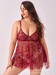 Pigiama da donna con pigiama da donna <span class=keywords><strong>Sexy</strong></span> camicia da notte <span class=keywords><strong>Sexy</strong></span> sottoveste trasparente in pizzo senza schienale in granatina - Product Image 5