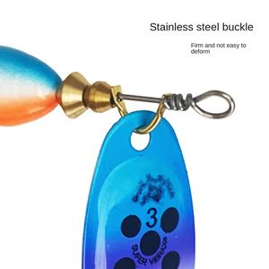 Leurre de pêche Spinnerbait en métal dur avec hameçon triple pour la pêche au bar, à la truite, au saumon en eau douce et en eau salée, équipement de pêche Spinner Bait - Product Image 5