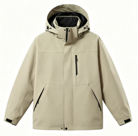 Blouson Bomber Imperméable à Capuche pour Homme, Doublure Polaire Hiver, Vêtement de Travail d'Extérieur, Fermeture Éclair Avant, Logo Personnalisé, Vente en Gros OEM