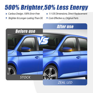 Vente en gros de clignotants latéraux à LED ambre 12V Flow Blink pour SKODA RAPID NH1 NH3 2012.12+ FABIA NJ3 NJ5 TOLEDO IV KG3 - Product Image 5