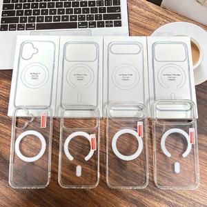 Étuis et housses de téléphone portable magnétiques transparents Charge sans fil pour <span class=keywords><strong>iPhone</strong></span> 17 16 15 14 13 12 <span class=keywords><strong>11</strong></span> Pro Max Air Clear PhoneCase - Product Image 4