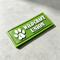 Patch PVC personnalisé écologique, logo en caoutchouc 3D gaufré pour chapeaux, étiquettes de vêtements, accessoires de confection à coudre, vente en gros OEM