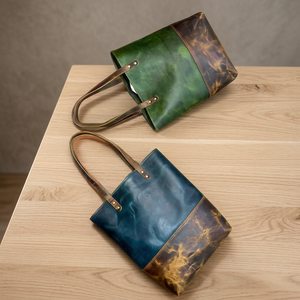 Bolso de Mano Personalizado BS International, Duradero, Moderno, Ligero, de Cuero Genuino, Impermeable, con Doble Correa Cruzada y Cierre de Cremallera - Product Image 1