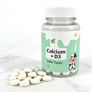 Suplemento de Apoyo Inmunológico Personalizado OEM, Fabricación por Contrato, Marca Privada, Tabletas de Calcio y Vitamina D3 - Product Image 1