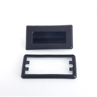 Poignées encastrées universelles Longyu PL025 en plastique noir, quincaillerie moderne à montage encastré pour porte, usage industriel et commercial