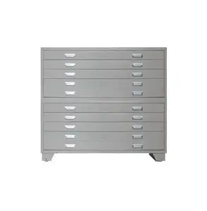 خزانة ملفات معدنية مسطحة من ورق الرسم A1 خزانة ملفات خرائط معدنية خزائن بدروج من الفولاذ - Product Image 2