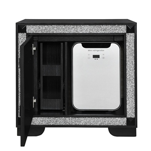 Charcoal Nightstand With Cooler And Speaker Smart Storage Organization - Product Image 2