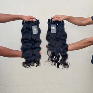 Cheveux purs bruts non traités du temple indien, faisceaux de cheveux raides du temple brut, peuvent être blanchis en blond clair 613 couleur de cheveux - Product Image 2