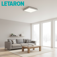 Plafonnier LED carré moderne ultra-plat en aluminium 24W 2000LM IP20 sans scintillement, panneau lumineux fin de 30 mm à montage en surface pour la maison