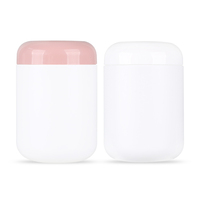 Offre Spéciale – Bouteille/Flacon en PEHD blanc de 500 ml et 300 ml pour poudre protéinée, avec bouchon à vis rose