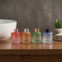 Diffuseur de parfum personnalisé avec logo, fleurs séchées et bâtonnets en rotin, coffret cadeau, décoration ronde pour la maison et le bureau