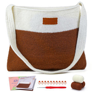 DIY Tournesol Damier Sac à Bandoulière Crochet Kit pour Débutants Sac à Main <span class=keywords><strong>Tricot</strong></span> Crochet Kits Fil Matériel pour Couture - Product Image 2