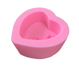 <span class=keywords><strong>Moule</strong></span> à savon en silicone écologique en forme de cœur avec lettres « Love Forever » et motif de rose, facile à démouler, rose - Product Image 2