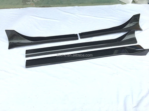 Le minigonne laterali dell'auto in fibra di carbonio proteggono i kit di protezione del paraurti per Tesla modello <span class=keywords><strong>Y</strong></span> 2021 + 4 pz/set decorazione Auto - Product Image 3