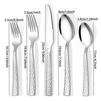 Ensemble de couverts en acier inoxydable avec manche en acier, couteau à steak épaissi, fourchette et cuillère, idéal pour mariage et restaurant