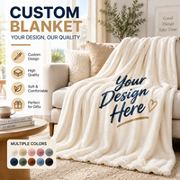 Couverture en flanelle personnalisée, imprimée sur mesure, en polaire douce, fournisseur OEM en gros pour cadeaux et maison