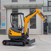 Excavadora de orugas de 2.5 toneladas Zero Tail con control hidráulico piloto y motor de émbolo oculto HT25