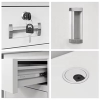 Bureau d'ordinateur de bureau à grande capacité avec armoire, style minimaliste, pratique, mobilier de bureau pour le personnel