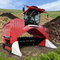 Machine de retournement de compost sur rail pour le compostage du fumier de bétail et l'élimination des déchets agricoles, largeur de 4,5 m