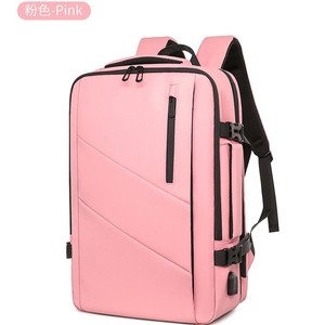 <b>Laptop</b> <b>Backpack</b> 15 Inches Expandable Waterproof Wear Resistant <b>For</b> Business Travel Leisure Male Female Neutral Gray - Product Image 5
