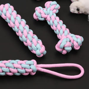 Fabrika sürdürülebilir pamuk halat çiğnemek köpekler için oyuncak seti dayanıklı ısırmaya dayanıklı lateks ve peluş malzeme Pet oynamak için - Product Image 4