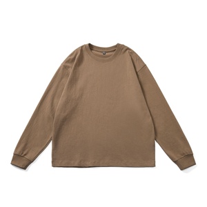 T-shirt Homme Personnalisé 100% Coton Manches Longues Col Classique Coupe Tendance Décontractée Respirant Anti-Plis Séchage Rapide 180g - Product Image 1