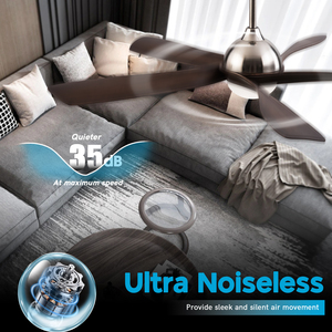 56 inch cao CFM Quạt trần Dimmable LED Đèn yên tĩnh DC động cơ hiện đại quạt trần với ánh sáng - Product Image 4
