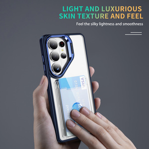 เคสโทรศัพท์แบบกระเป๋าสตางค์มีช่องเสียบบัตรสำหรับ Samsung Galaxy S26Ultra S25Edge S24 <span class=keywords><strong>S22FE</strong></span> S23Plus เคสฝาหลัง PC แบบใสกันกระแทก - Product Image 4