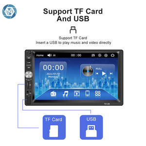 7012B 7-дюймовый универсальный автомобильный мультимедийный плеер 2 Din с сенсорным экраном, пультом дистанционного управления, FM, BT, AUX, разрешение 800x480 - Product Image 2