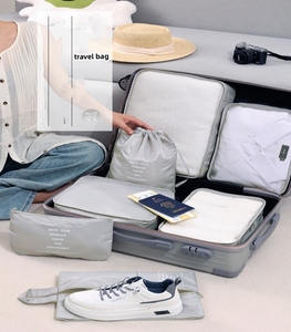 Set di 7 Organizzatori per <span class=keywords><strong>Valigie</strong></span> con Logo Personalizzato, Cubi di Compressione per Imballaggio con Borse Portaoggetti da Viaggio in Poliestere - Product Image 3