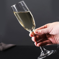 Verre à Pied en Gros de Haute Qualité, Forme Simple et Classique, Flûte à Champagne pour Mariage en Stock