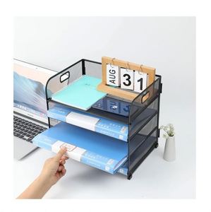 Metal Mesh Office Paper Organizer with <b>File</b> Holder for Desk 4 Tier Letter Tray Office Desk Organizers and Accessories - Product Image 5