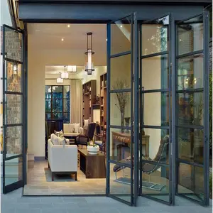 Алюминиевая Наружная термическая разрывная стеклянная прочая дверь Ikealuminum 2023, алюминиевая складная стеклянная дверь для дома