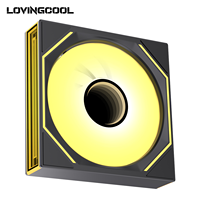 Ventilateurs de refroidissement pour PC Lovingcool, vente flash, ARGB PWM 120 mm, lumière LED miroir infini, blanc/noir, ventilateurs de jeu en plastique