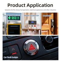Bouton-poussoir 12V CE CCC 16/19mm Antivandale IP65 Acier inoxydable électrique