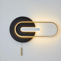 Nordic desainer artistik lampu dinding untuk kamar tidur ruang tamu sederhana sakelar kabel latar belakang samping tempat tidur lampu dinding LED