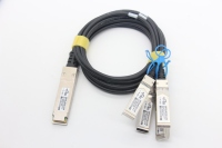 Kabel DAC Realsea Factory Passive 4x25G QSFP28 4SFP28 1M Direct Attach Copper Fiber Optic Hitam OEM Modul Transceiver untuk