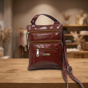 Bolsos de Viaje Cruzados de Cuero Puro Duradero y de Moda, con Cremallera, Gran Capacidad, Impermeables y Ligeros para Niñas y Niños - Los Mejores - Product Image 1