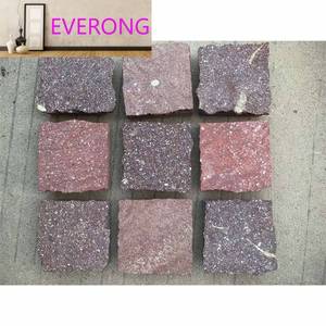 Natural Split Verde Gris Marrón Rojo <span class=keywords><strong>Porfido</strong></span> Pórfido Paisajismo Cubo Piedras Adoquines - Product Image 5