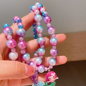 Collier et bracelet de princesse fantôme sirène, ensemble de perles pour fille, accessoires perlés faits à la main, nouvelle collection - Product Image 3