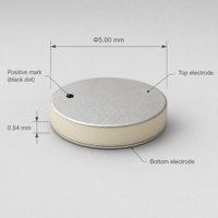 Disque en céramique piézoélectrique 5 mm 0,5 mm 4 MHz PZT5 Transducteur ultrasonique à faible consommation d'énergie pour usage industriel