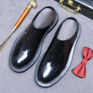Bottes Chukka à cheville en daim noir faites à la main de haute qualité pour hommes, plates, respirantes, imperméables, dessus brillant - Product Image 5