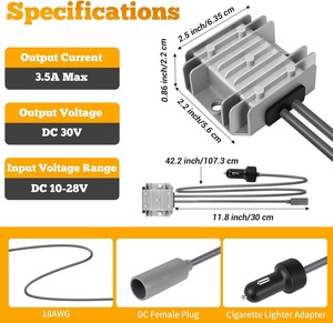 Cho Starlink Mini Xe <span class=keywords><strong>Adapter</strong></span> Bước Lên Chuyển Đổi 12V-<span class=keywords><strong>24V</strong></span> 30V 3.5A Điện Áp Tăng Thuốc Lá Nhẹ Hơn Cắm Với DC Nữ Cáp - Product Image 2