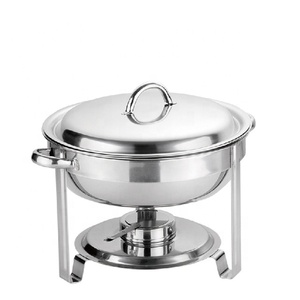 Juego de Recipientes para Calentar Comida Tipo Buffet, de Acero Inoxidable, Redondos, de 5 Cuartos, Personalizados, para Servir la Cena en Restaurantes - Product Image 5