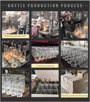 200ml 375ml 500ml 700ml 750ml 1000ml Botol Kaca Flint untuk Vodka Tequila Whiskey Botol Kaca Minuman Keras Mewah dengan Tutup Gabus