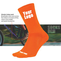 Chaussettes de sport pour hommes au design personnalisé Outdoor Crew Polyester Nylon Cyclisme Commerce de gros