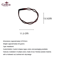 Serre-têtes tendance Genya en acétate avec maillons torsadés, design écaille de tortue, accessoires pour cheveux pour femmes